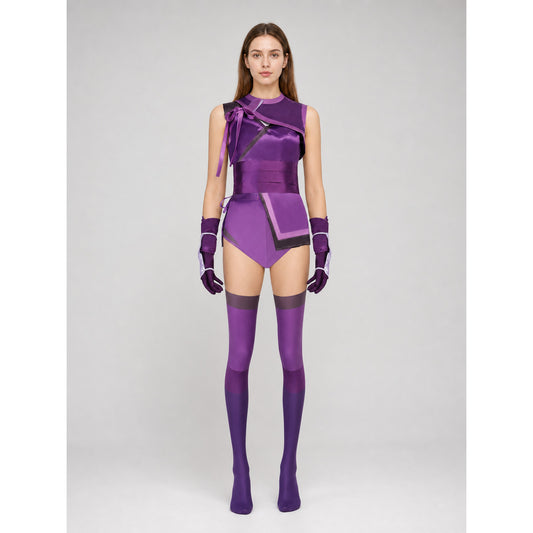 Mileena Ninja Cosplay Costume, 7-Piece Set
