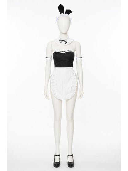 Bunny Ear Costume with Apron and Ruffles main product view