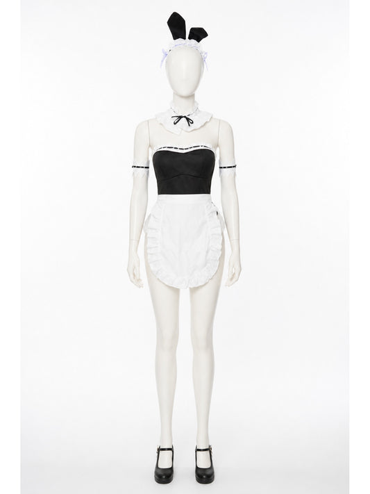 Bunny Ear Costume with Apron and Ruffles main product view