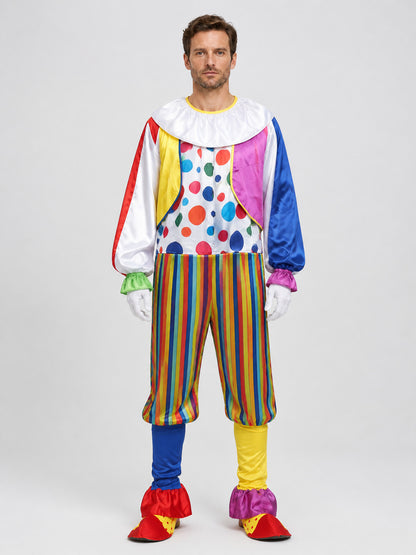 Clown Costume: Jumpsuit and Vest on-model view