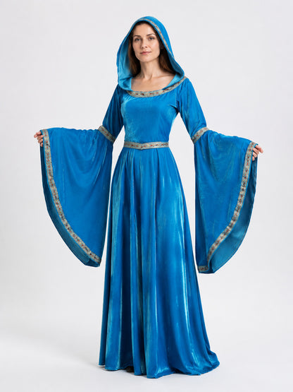 Medieval Hooded Maxi Dress for Halloween main product view