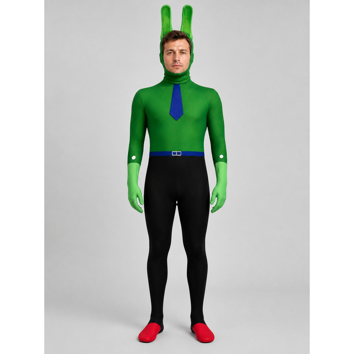 Green Rabbit Costume for Children and Adults for Halloween on-model view