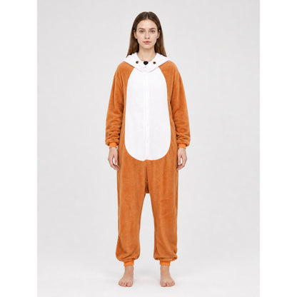 Hooded Kigurumi Costume Jumpsuit on-model view