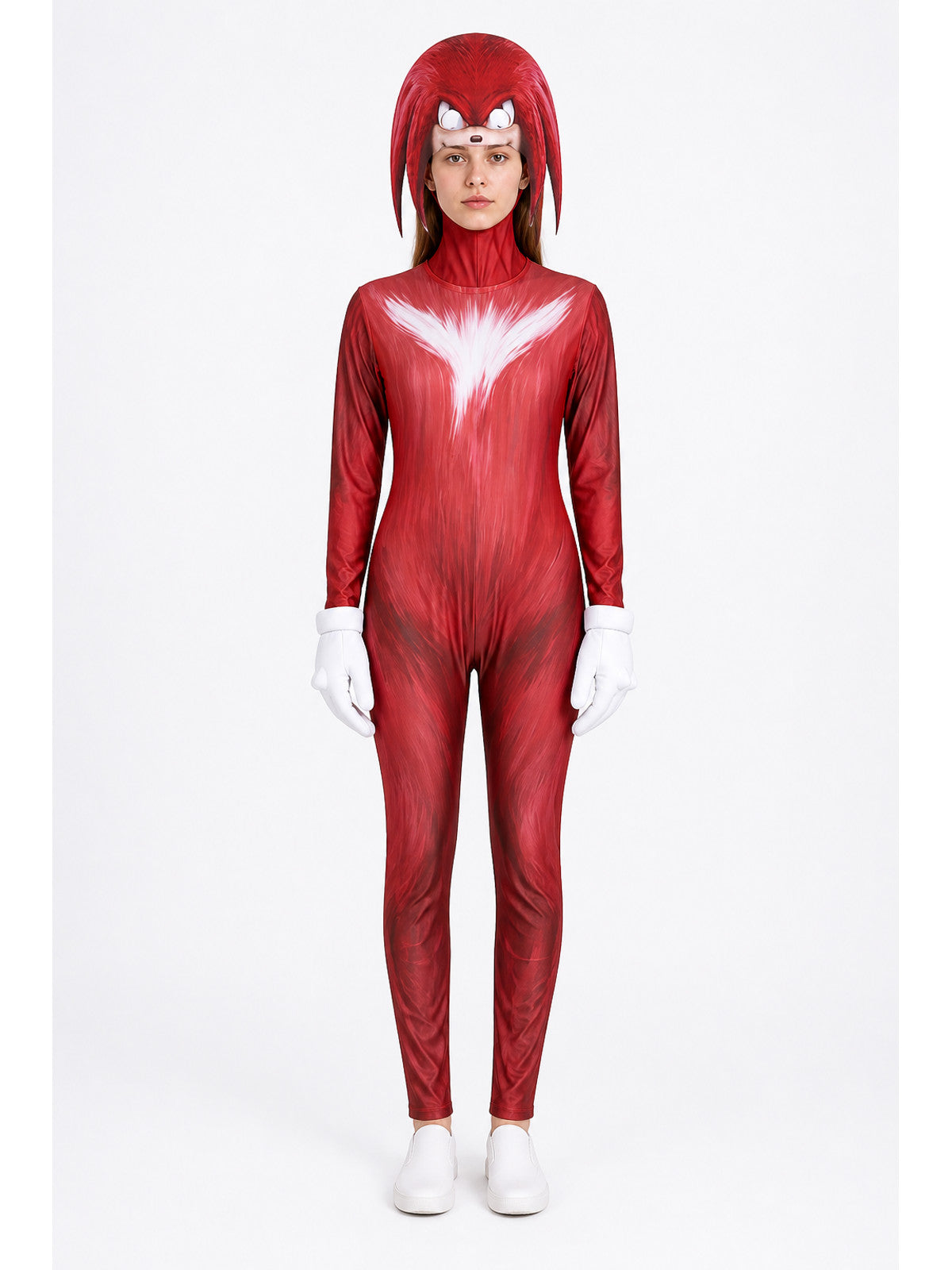 Knuckles Carnival Costume Jumpsuit with Mask