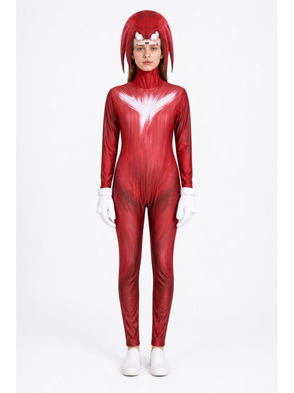 Knuckles Carnival Costume Jumpsuit with Mask