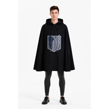 Attack on Titan Cosplay Hooded Cloak with Wing Emblem main product view