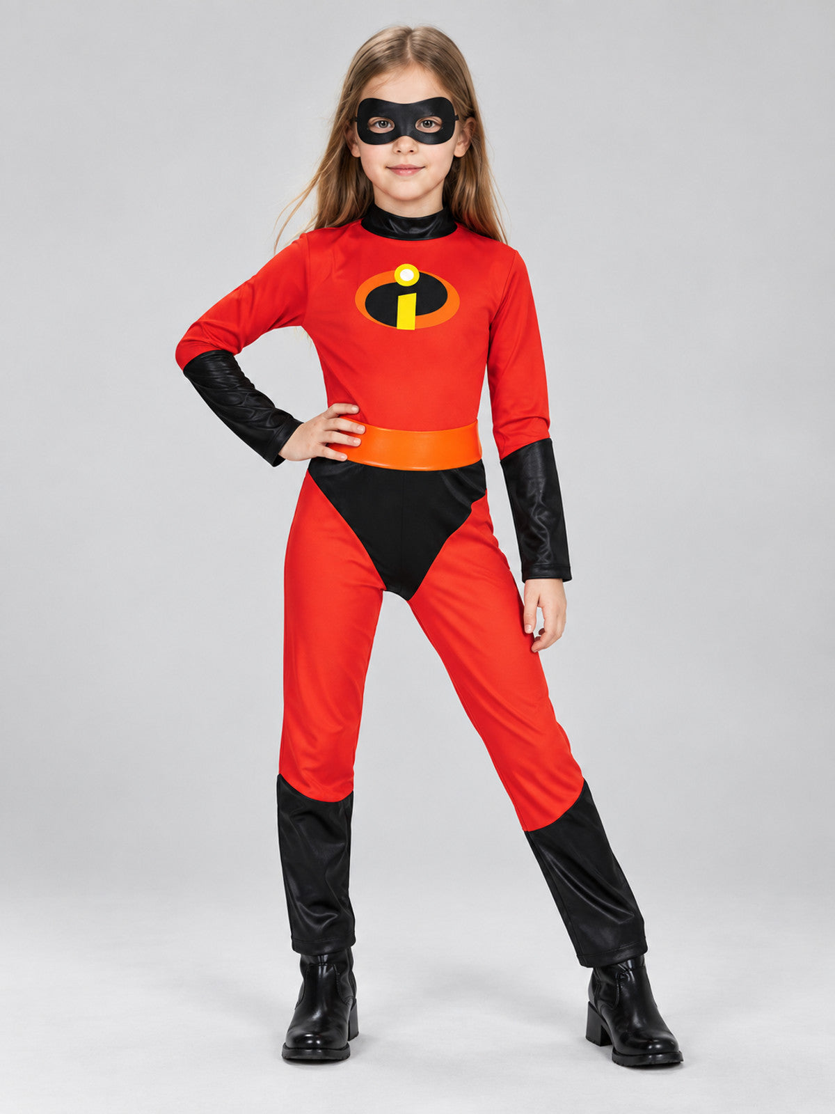 Kids' Superhero Carnival Costume with Mask, Red