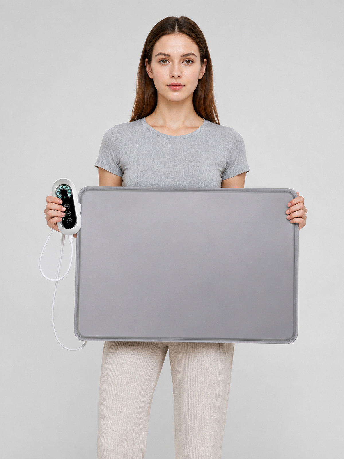 Electric Pet Mat with Controller on-model view