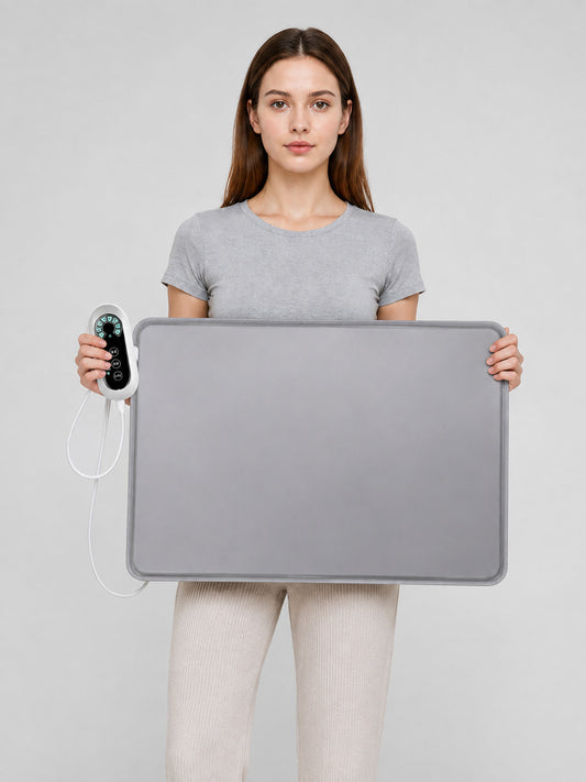 Electric Pet Mat with Controller on-model view