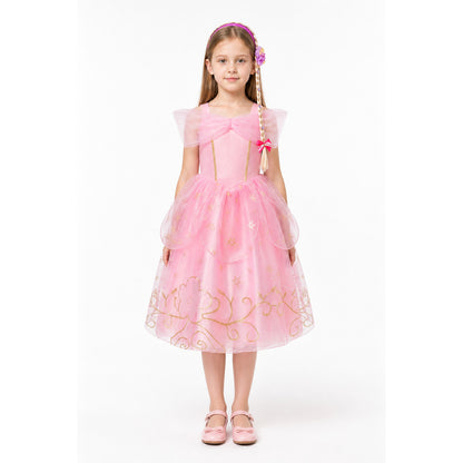 Children’s Halloween dress with bows and a braid main product view