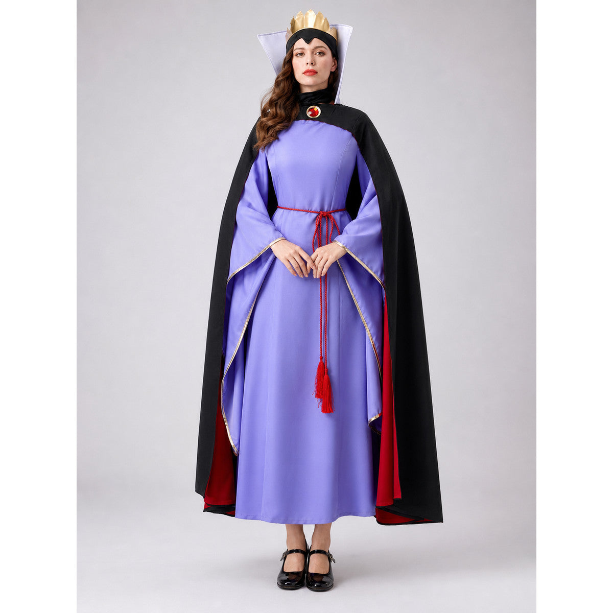 Queen Costume with Cape and Crown on-model view