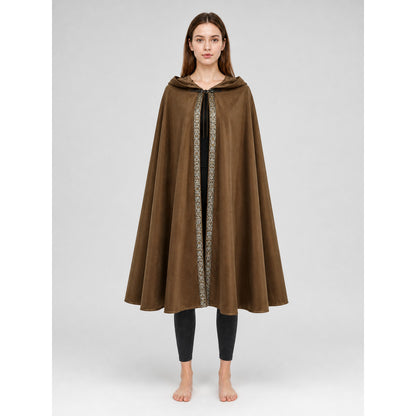 Brown Hooded Carnival Cloak