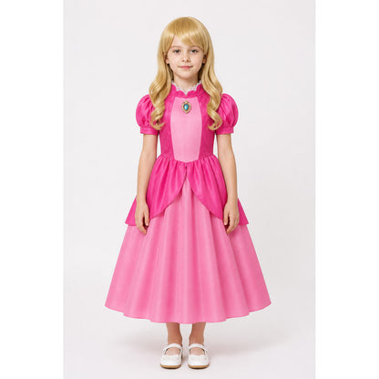 Princess Costume with Pink Dress and Wig main product view