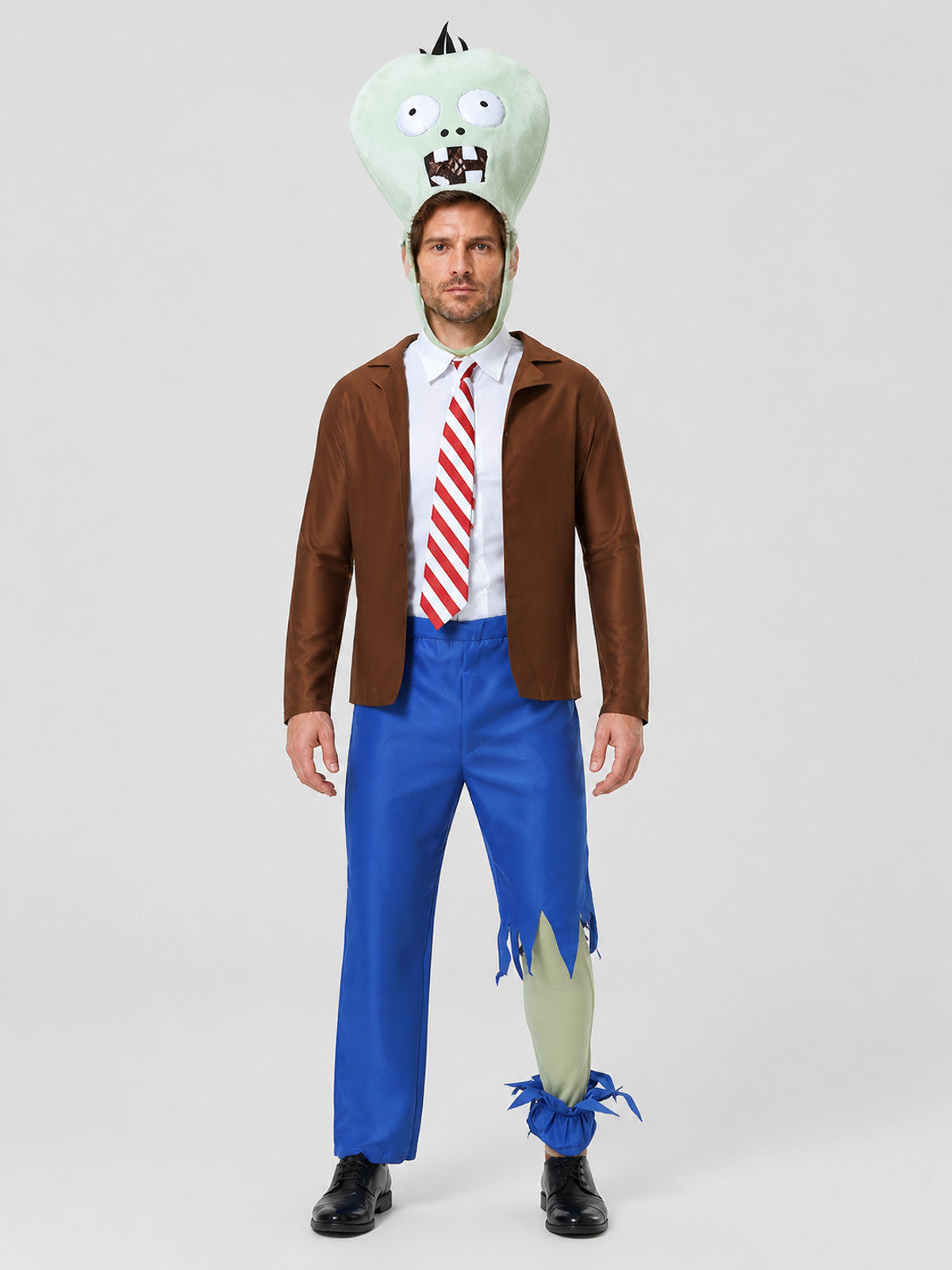 Zombie Costume with Mask for Halloween and Cosplay on-model view