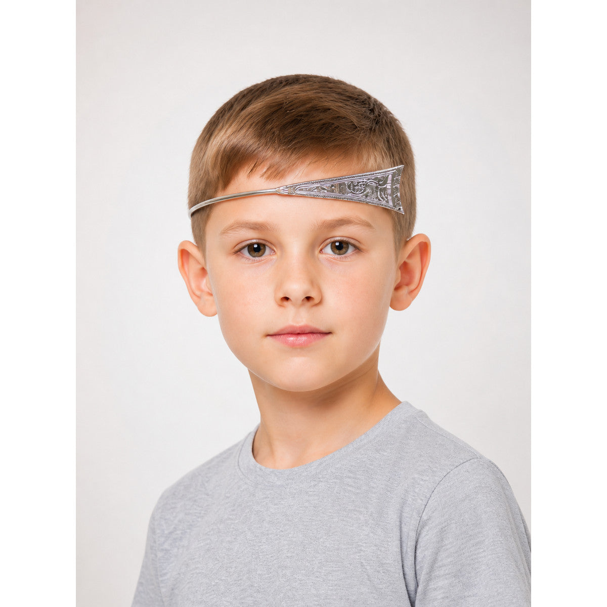 Silver-Colored Carnival Headpiece in an Ethnic Style main product view