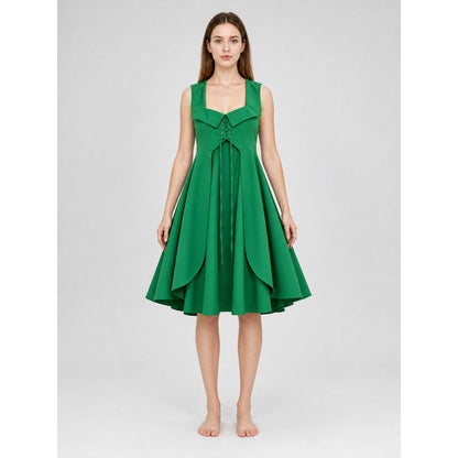 Sleeveless Medieval-Style Dress for Cosplay