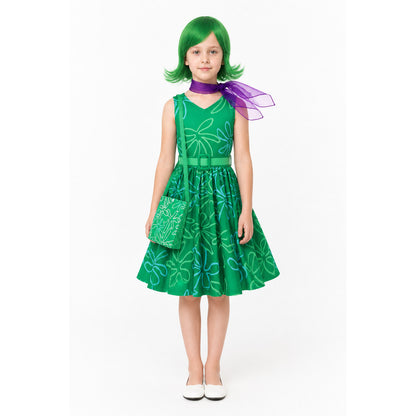 Children’s Sadness Carnival Costume with Dress and Wig main product view