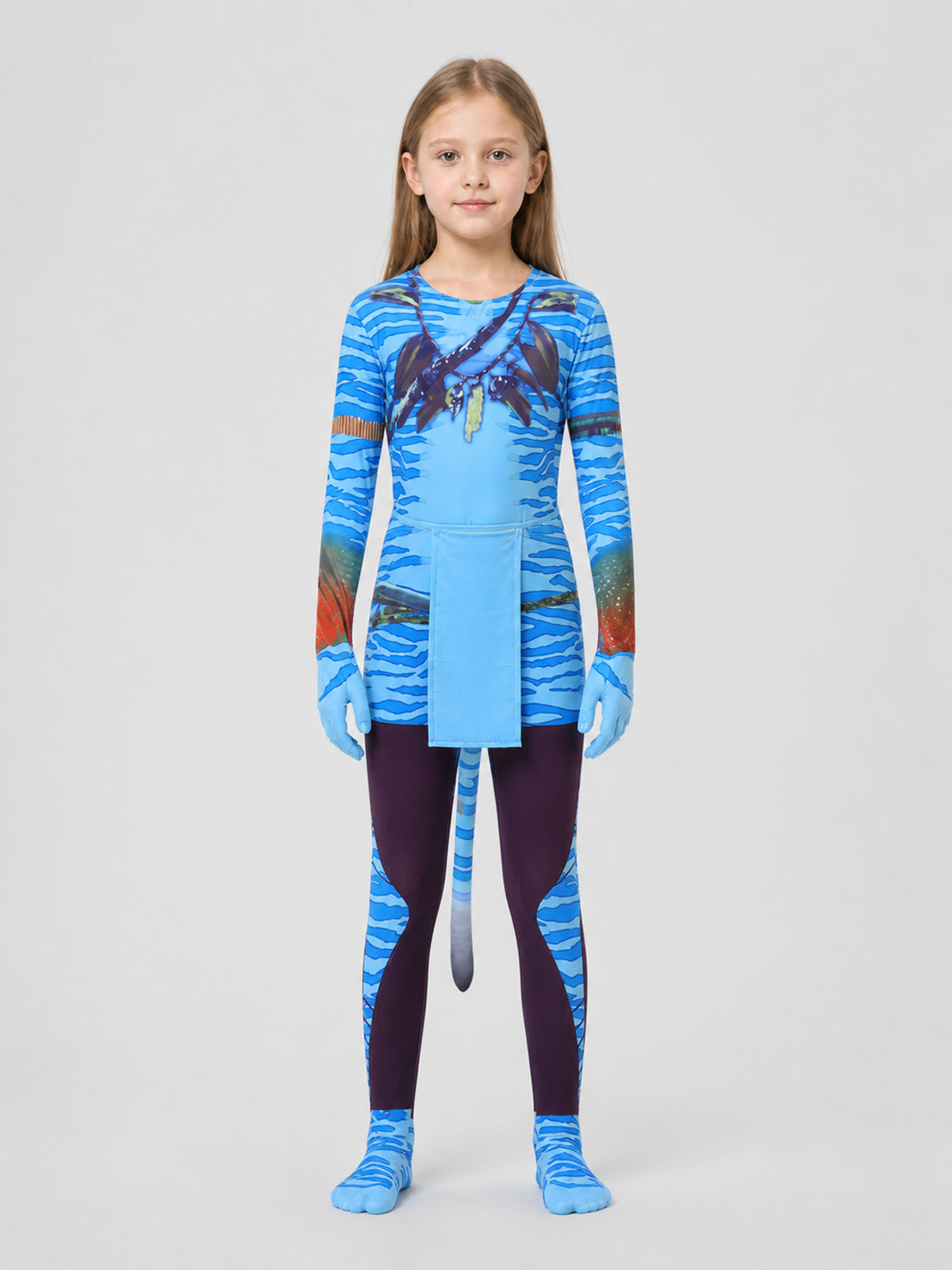 Avatar 3 Cosplay Costume, Children's Jumpsuit with Tail