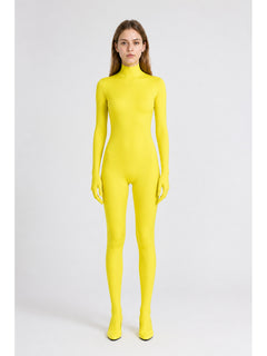 Yellow Zentai Bodysuit with Full Hood