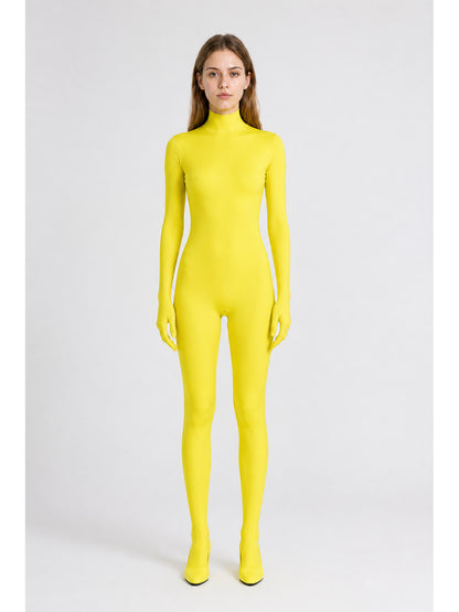 Yellow Zentai Bodysuit with Full Hood main product view