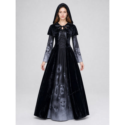 Halloween Gothic Hooded Costume Dress