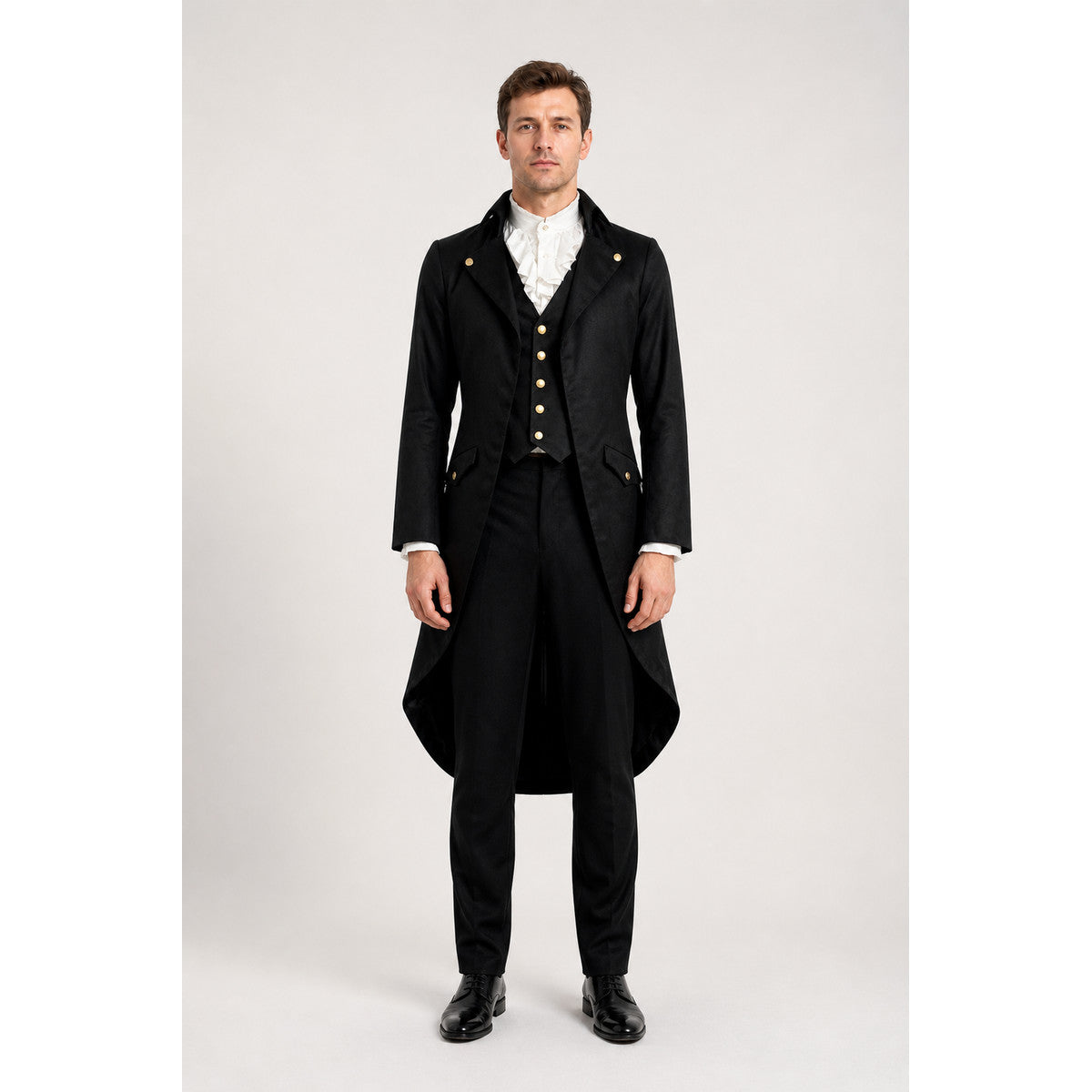 Black Victorian Gothic and Steampunk Tailcoat