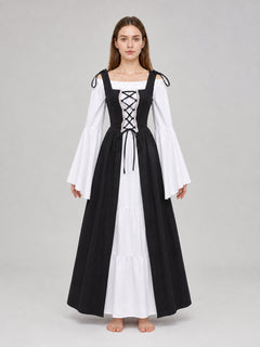 Gothic Medieval Dress with a Corset Bodice