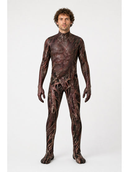 Halloween zombie costume with mask and claws
