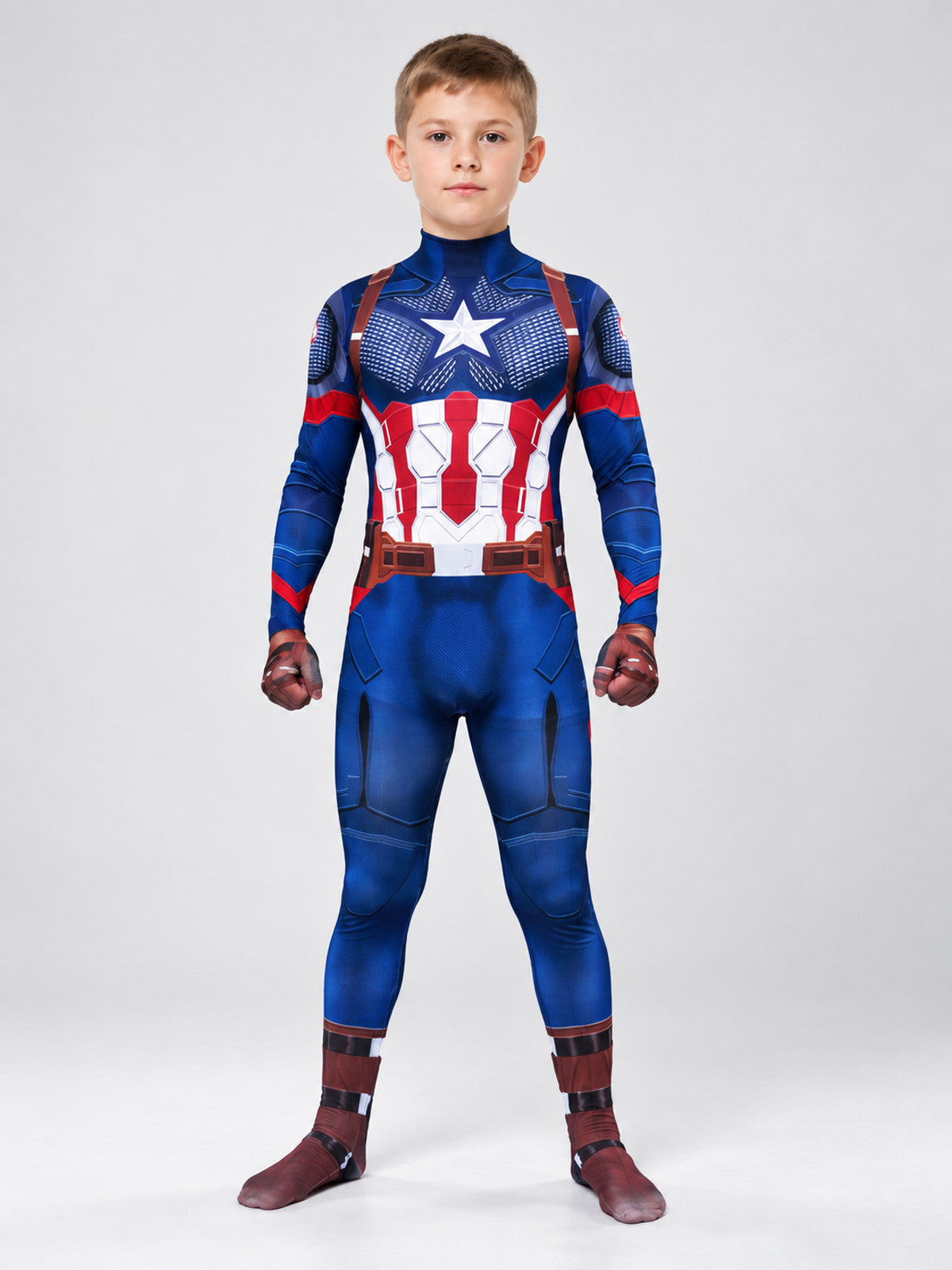 Carnival Jumpsuit Costume with White Star on Chest