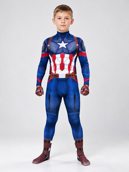 Carnival Jumpsuit Costume with White Star on Chest