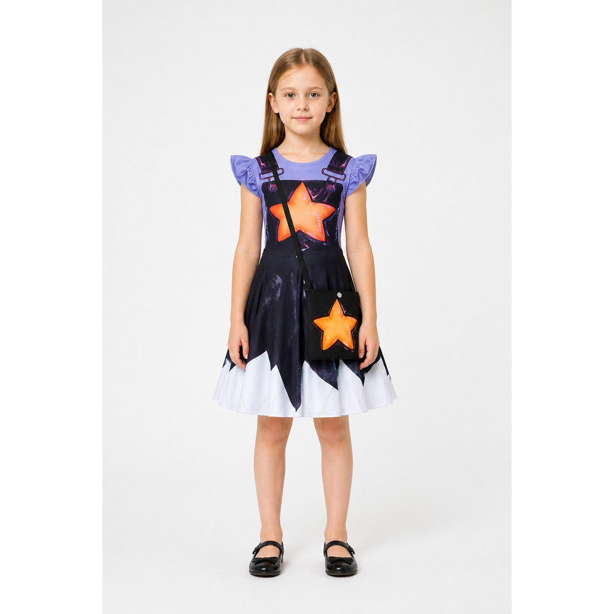 Princess Dress with Orange Star and Bag, 110-160 cm main product view