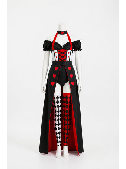 Red Queen Costume with Crown main product view