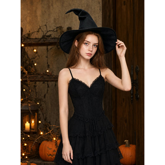 Carnival Witch Hat with Wide Brim