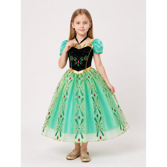 Green Princess Costume Dress for Halloween main product view