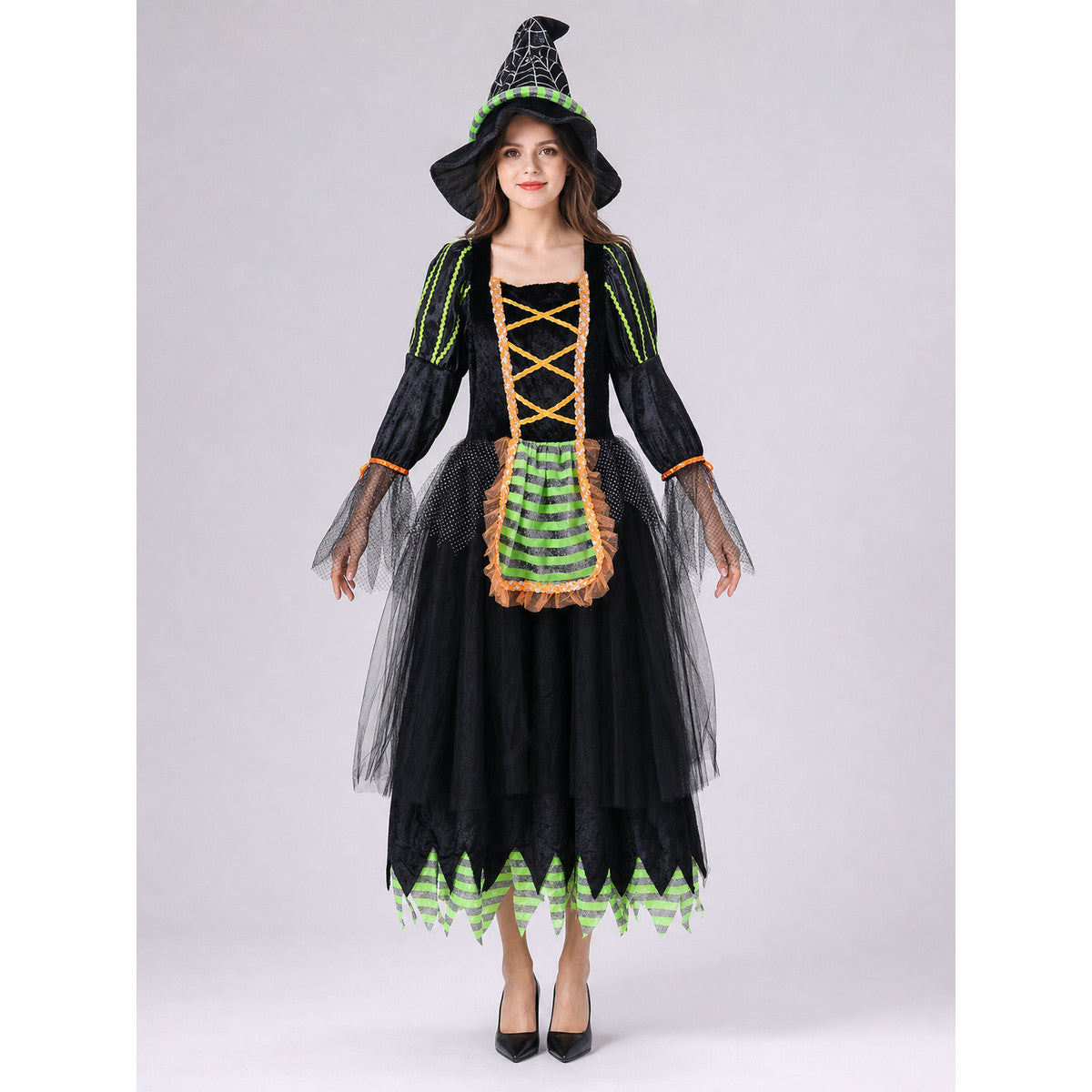 Witch Costume Dress with Hat for Cosplay