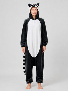 Husky Flannel Hooded Kigurumi Pajamas