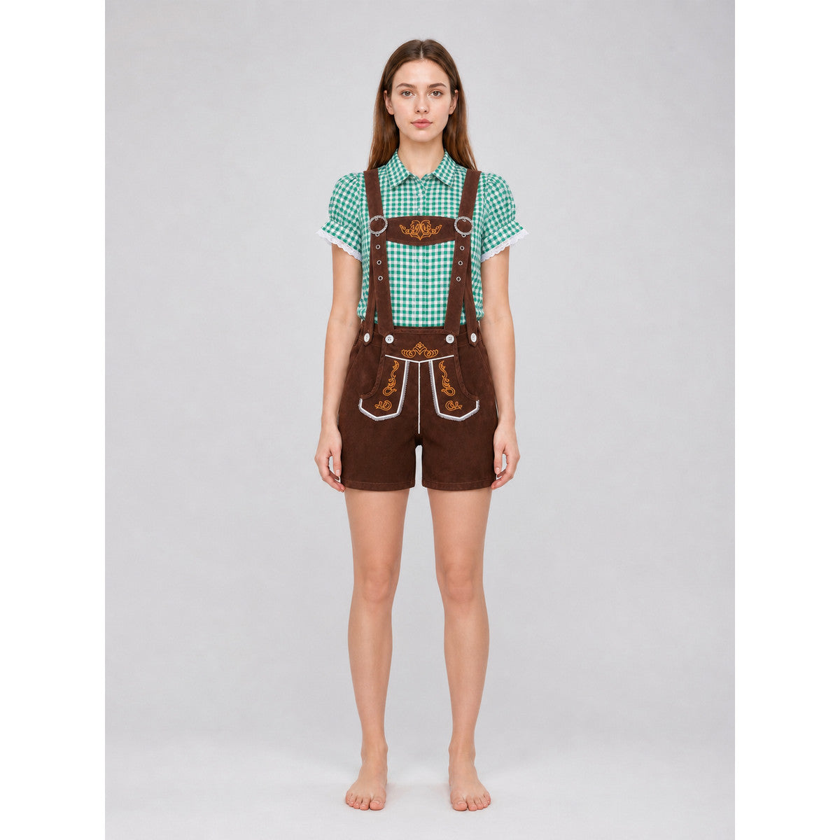 Shirt and Suspender Shorts Set