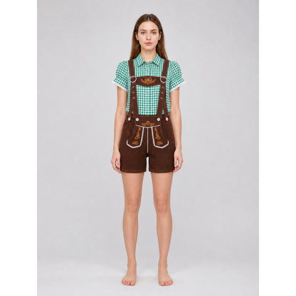 Shirt and Suspender Shorts Set