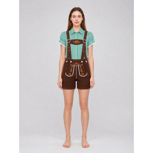 Shirt and Suspender Shorts Set