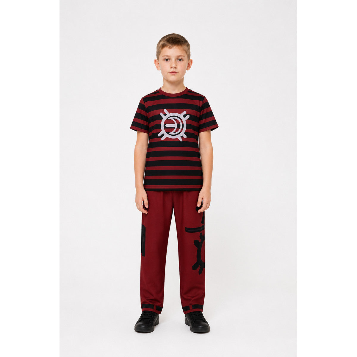 Victor Costume from Zombie High: Red-and-Black T-Shirt and Pants main product view