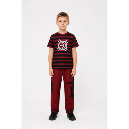 Victor Costume from Zombie High: Red-and-Black T-Shirt and Pants main product view