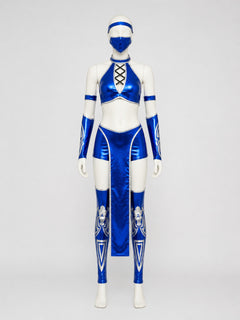 Mortal Kombat Cosplay Costume Blue Set