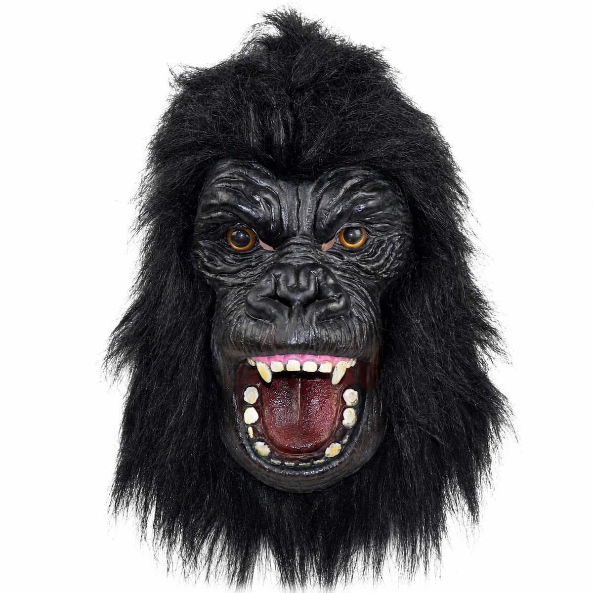 Vivid King Kong Gorilla Mask Horror Monster Latex Mask With Wig Halloween Cosplay Costume Prop Carnival Party Haunted House Deco