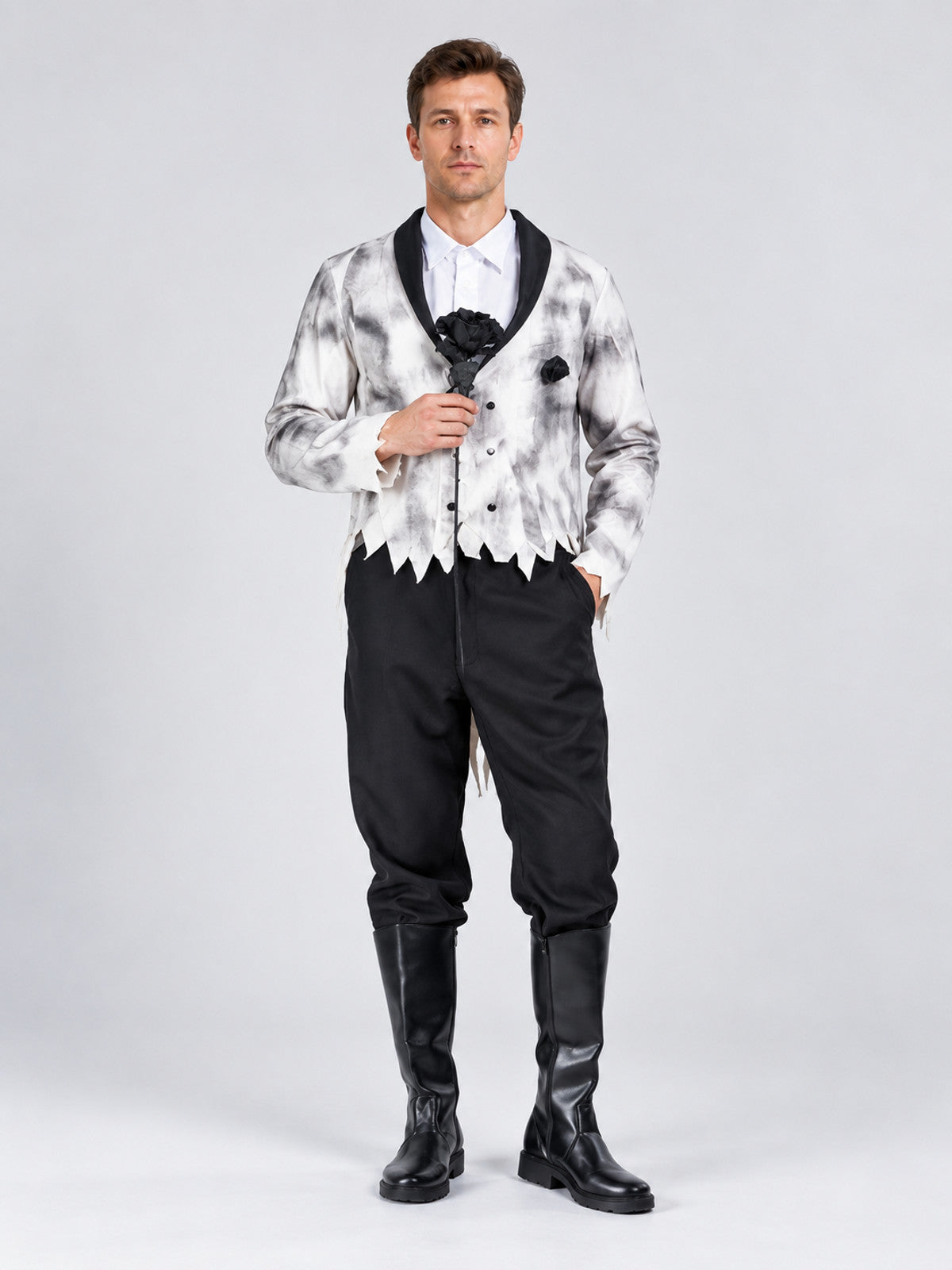 Halloween Carnival Costume with Rose Brooch