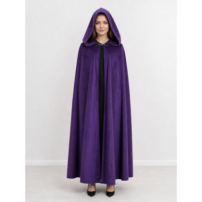 Purple Hooded Costume Cloak