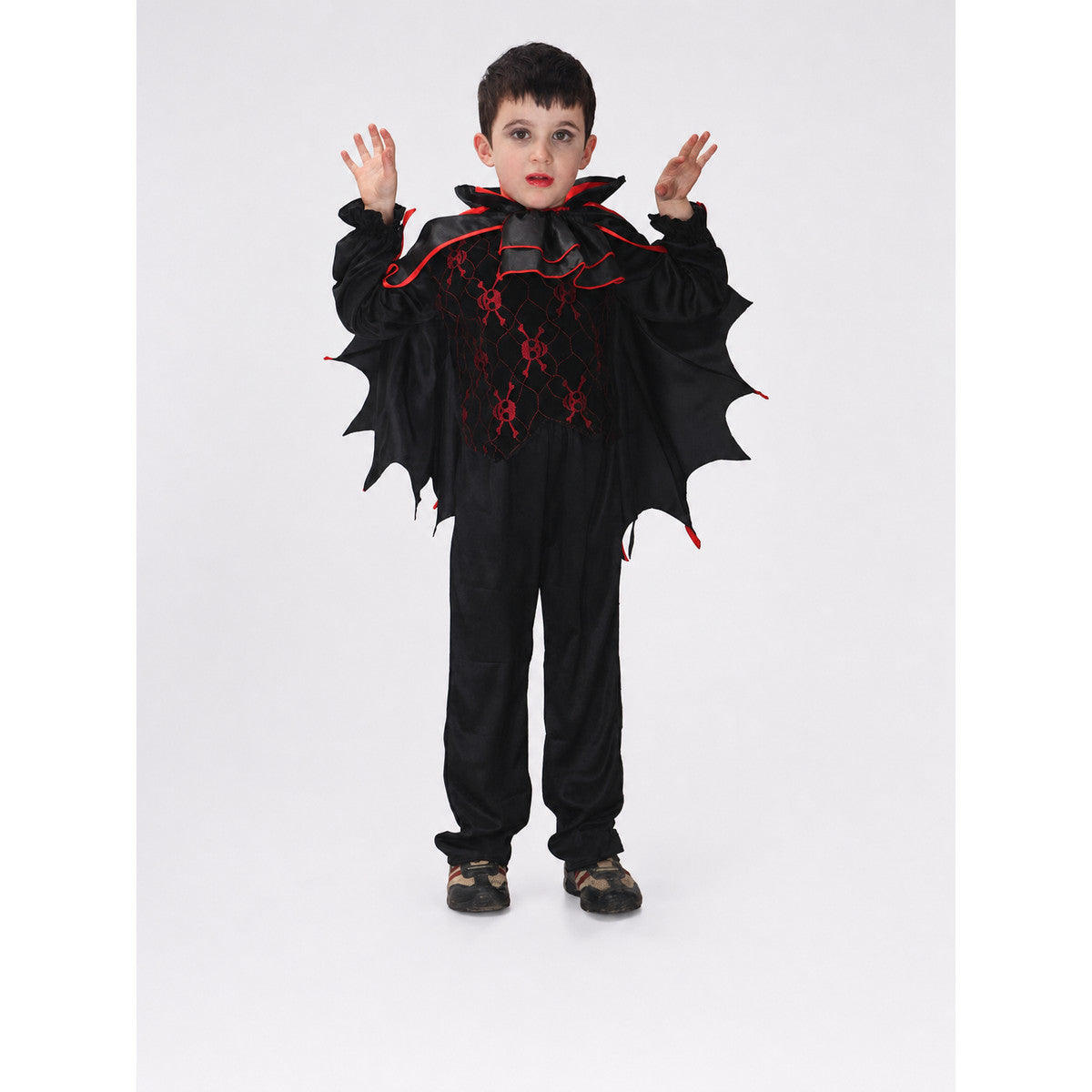 Children's Bat Vampire Halloween Costume on-model view