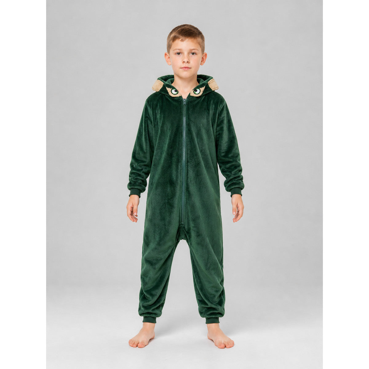 Monster Hooded Carnival Costume, Jumpsuit front view