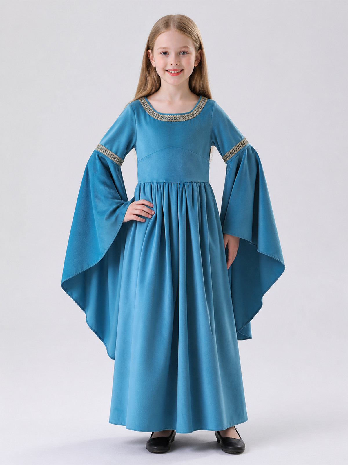 Medieval Cosplay Dress with Bell Sleeves main product view