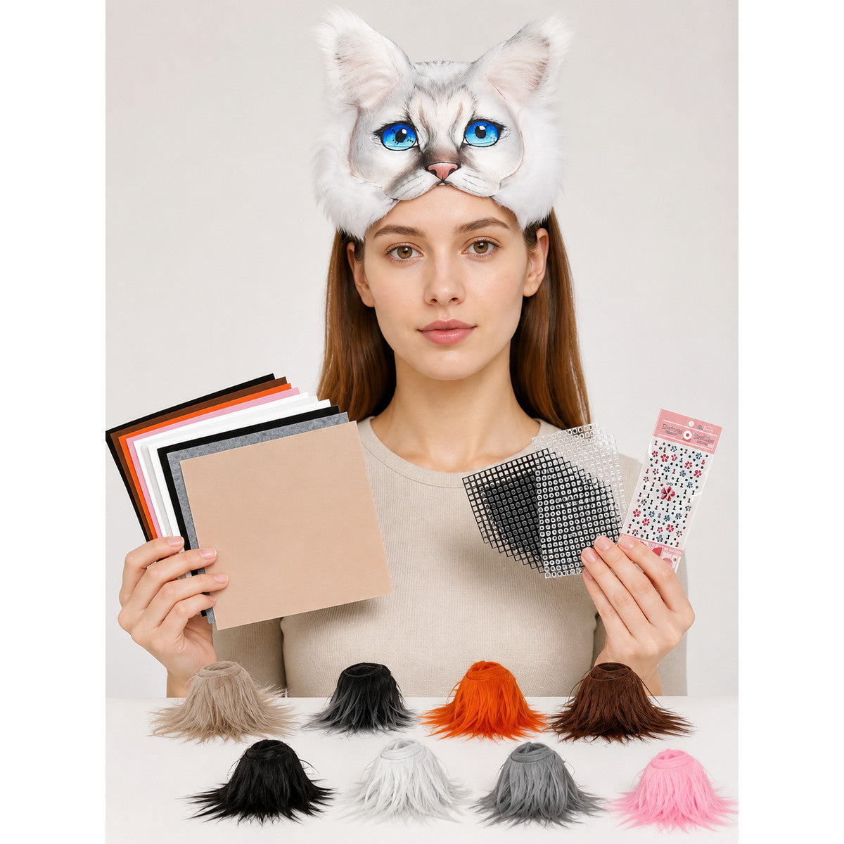 Halloween Cat-Ear Carnival Headpiece main product view
