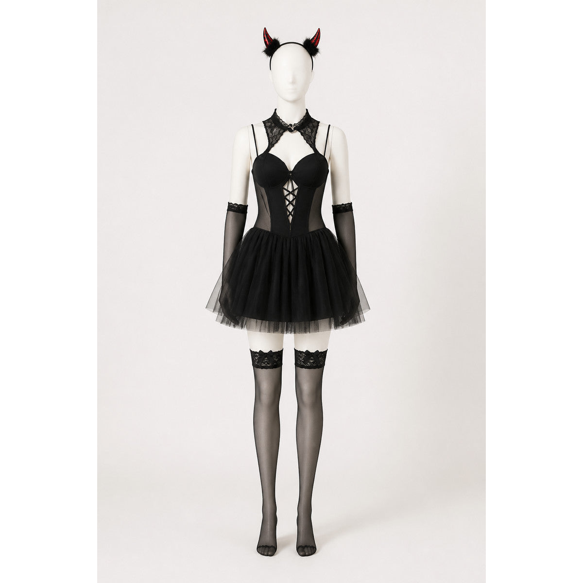 Lolita Devil Costume with Full Skirt for Halloween main product view